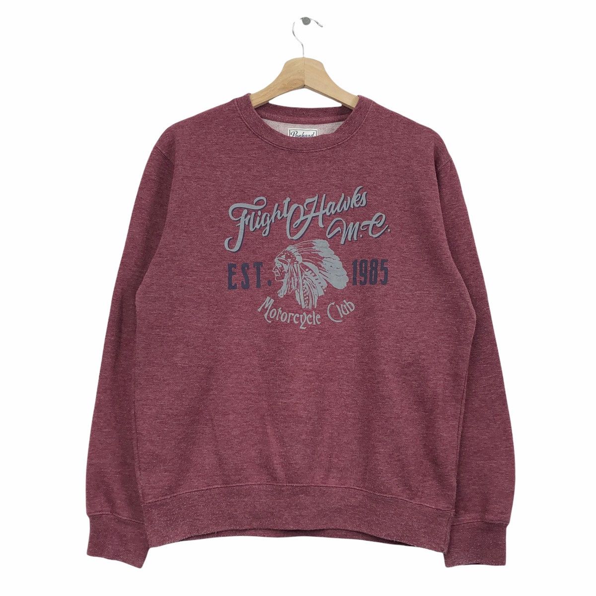 Vintage Flight Hawks Motorcycle Club Union Made Crewneck Sweatshirt