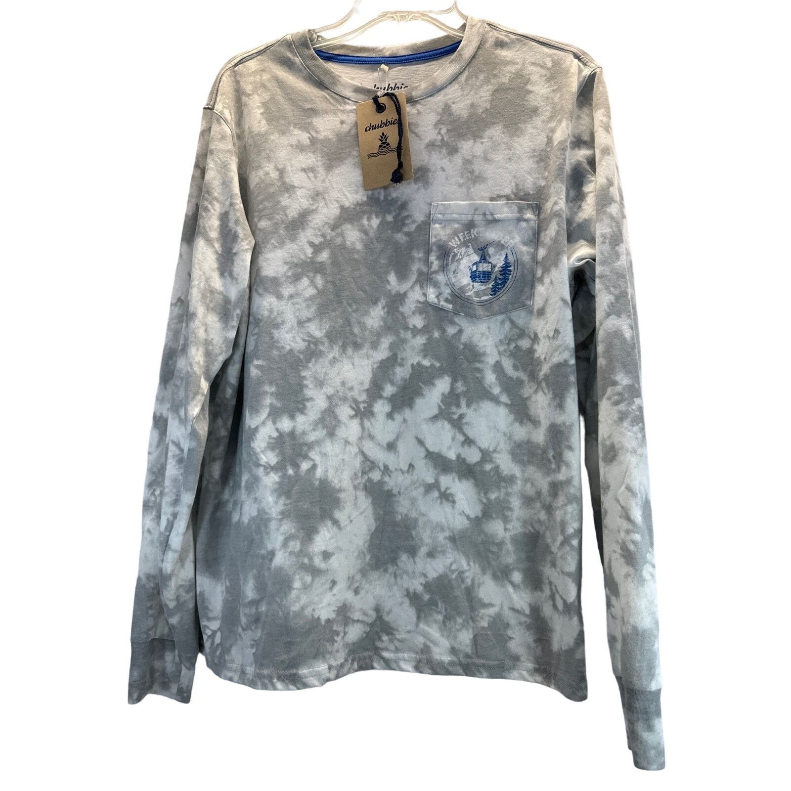 Chubbies Nwt Gray Marbled Mountain Longsleeve Tee Men Sz M