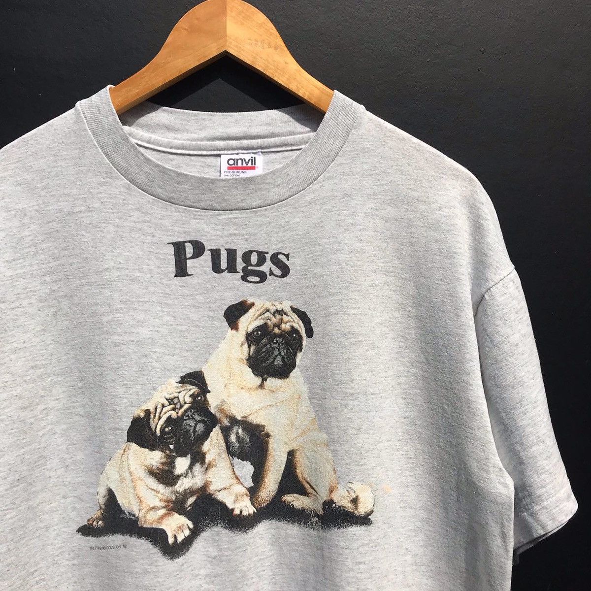 Vintage 1992 Pugs Dog Tee