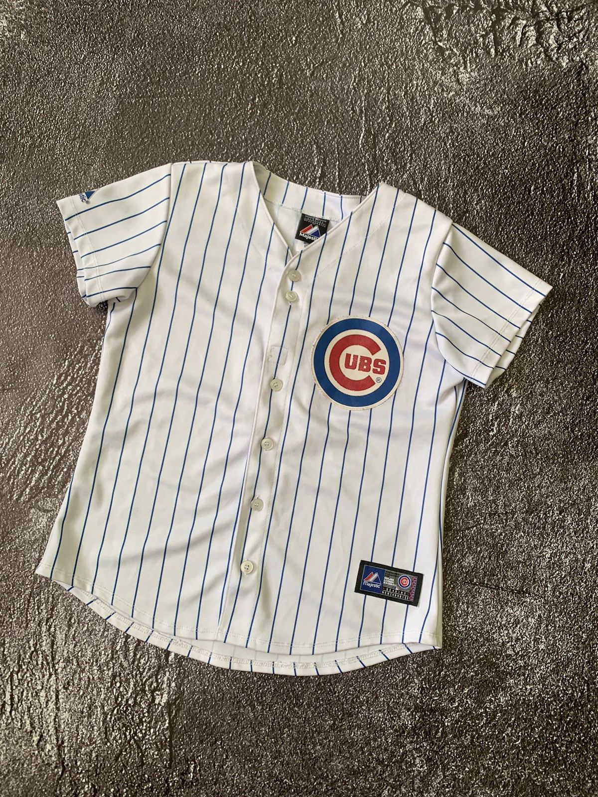Majestic Authentic Mlb Chicago Cubs Jane 1 Pinstripe Jersey