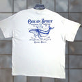 Vintage Ocean Ocean Spirit Shirt Men Xl Beige Graphic Print Short Sleeve T Shirt Beach Classic Fish