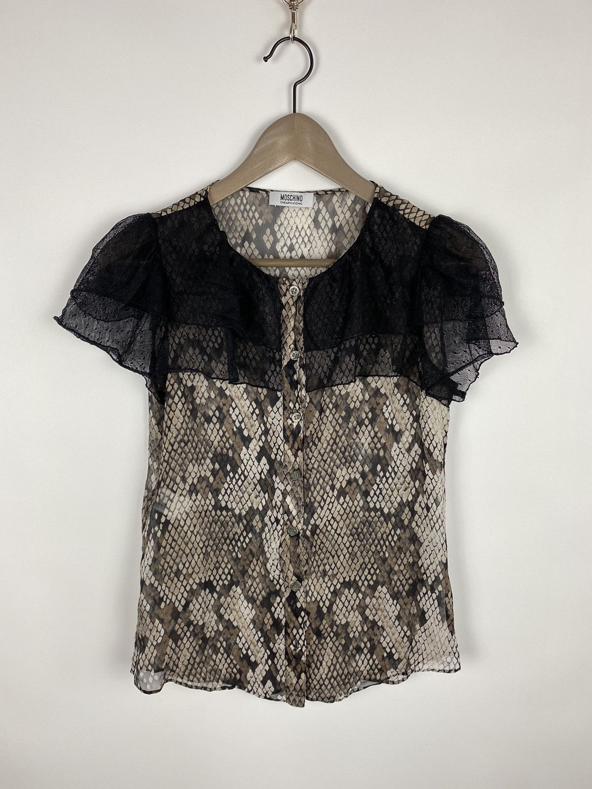 Vintage Moschino Cheap Chic Women S T Shirt Python Print