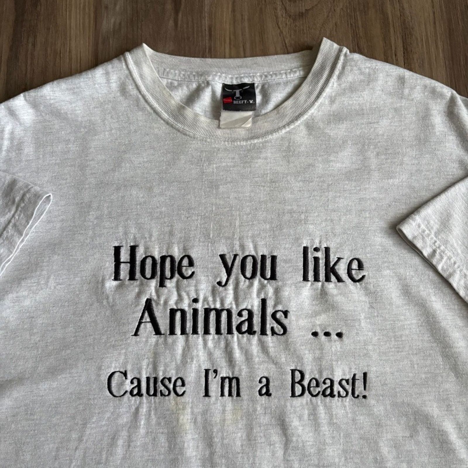 Vintage Quote T Shirt Funny Size L Gray Hope You Like Hoodie, Sweatshirt | FlexRushtees.com