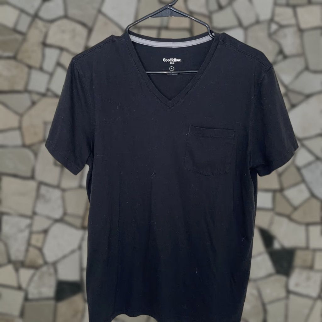 Vintage Goodfellow Shirt Mens Short Sleeve V Neck Outdoors Cotton Adults