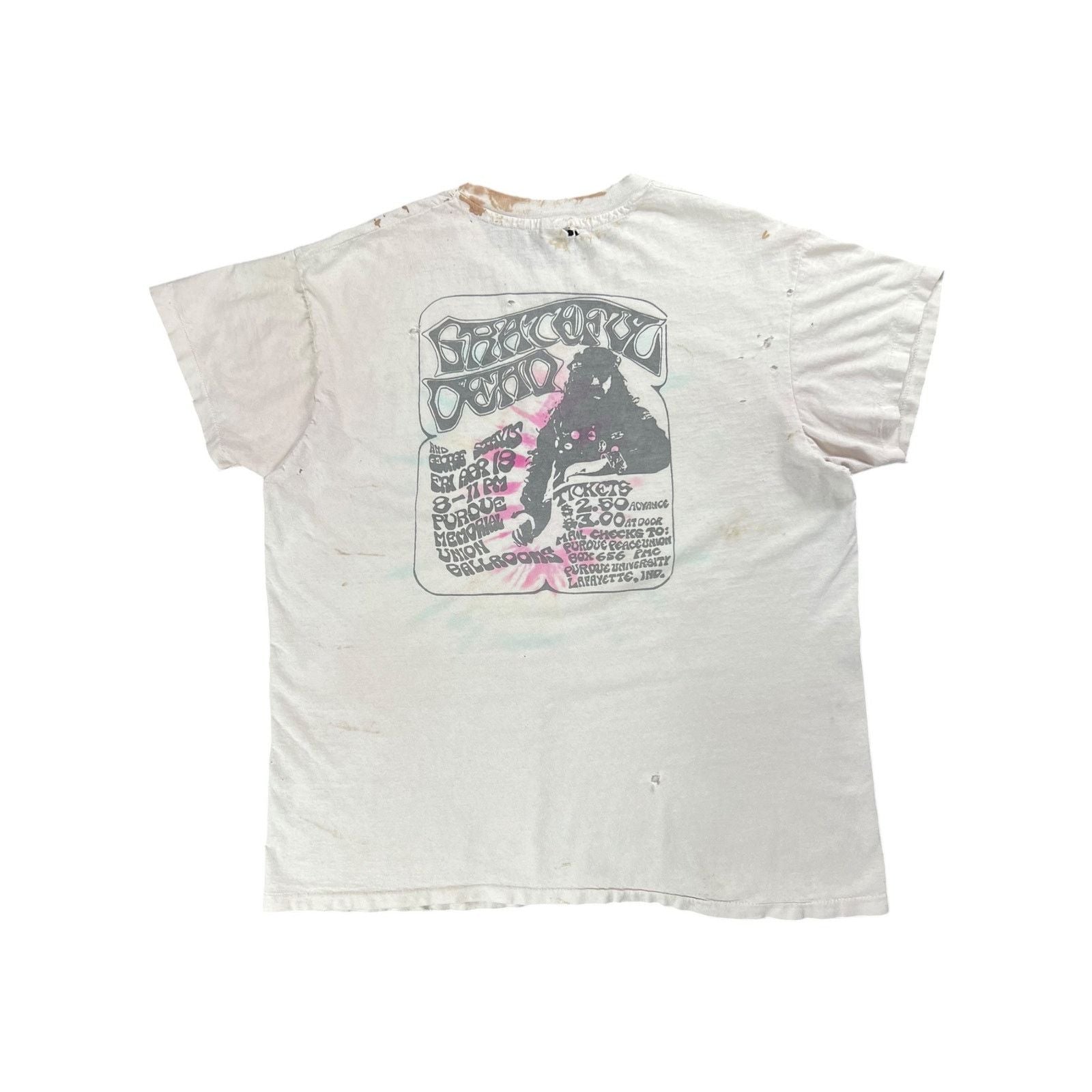 Grateful Dead X Vintage Vintage 1980s Grateful Dead Pigpen Ron Mckernan Thrashed Tee Hoodie, Sweatshirt | FlexRushtees.com