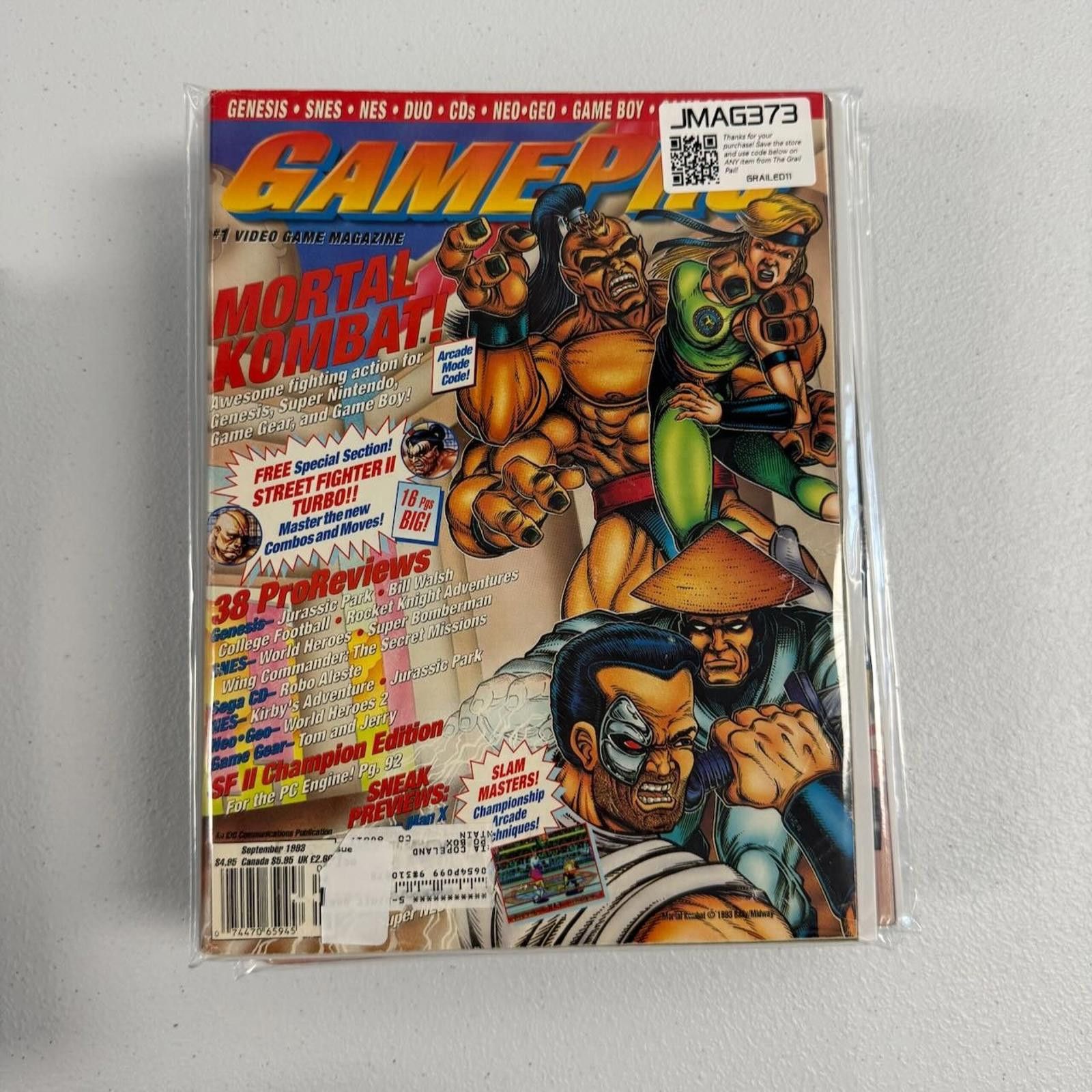 Designer Vtg Gamepro Magazine Sept 1993 Street Fighter Ii Turbo Snes