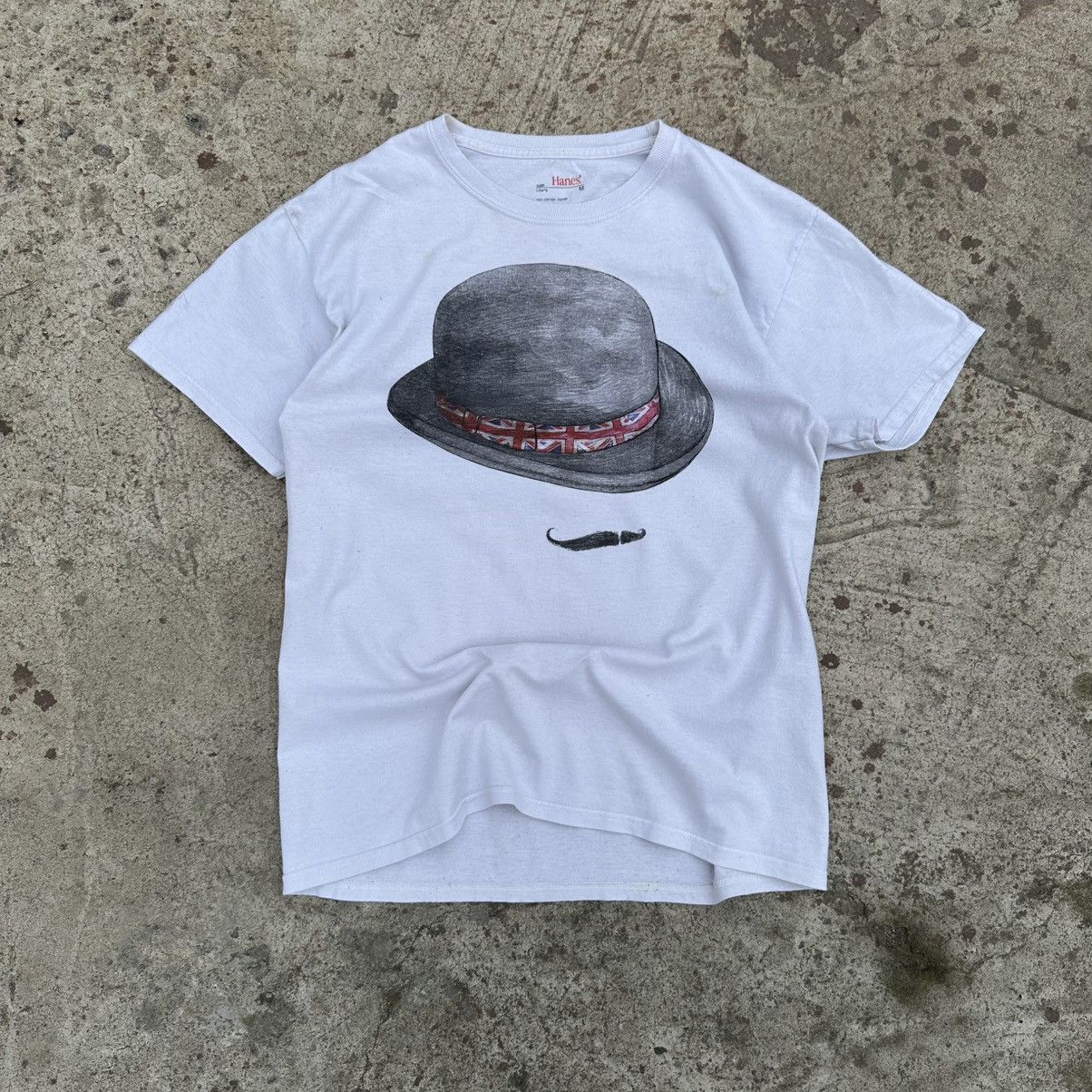 Vintage Hanes T Shirts Great Britain Logo Moustache