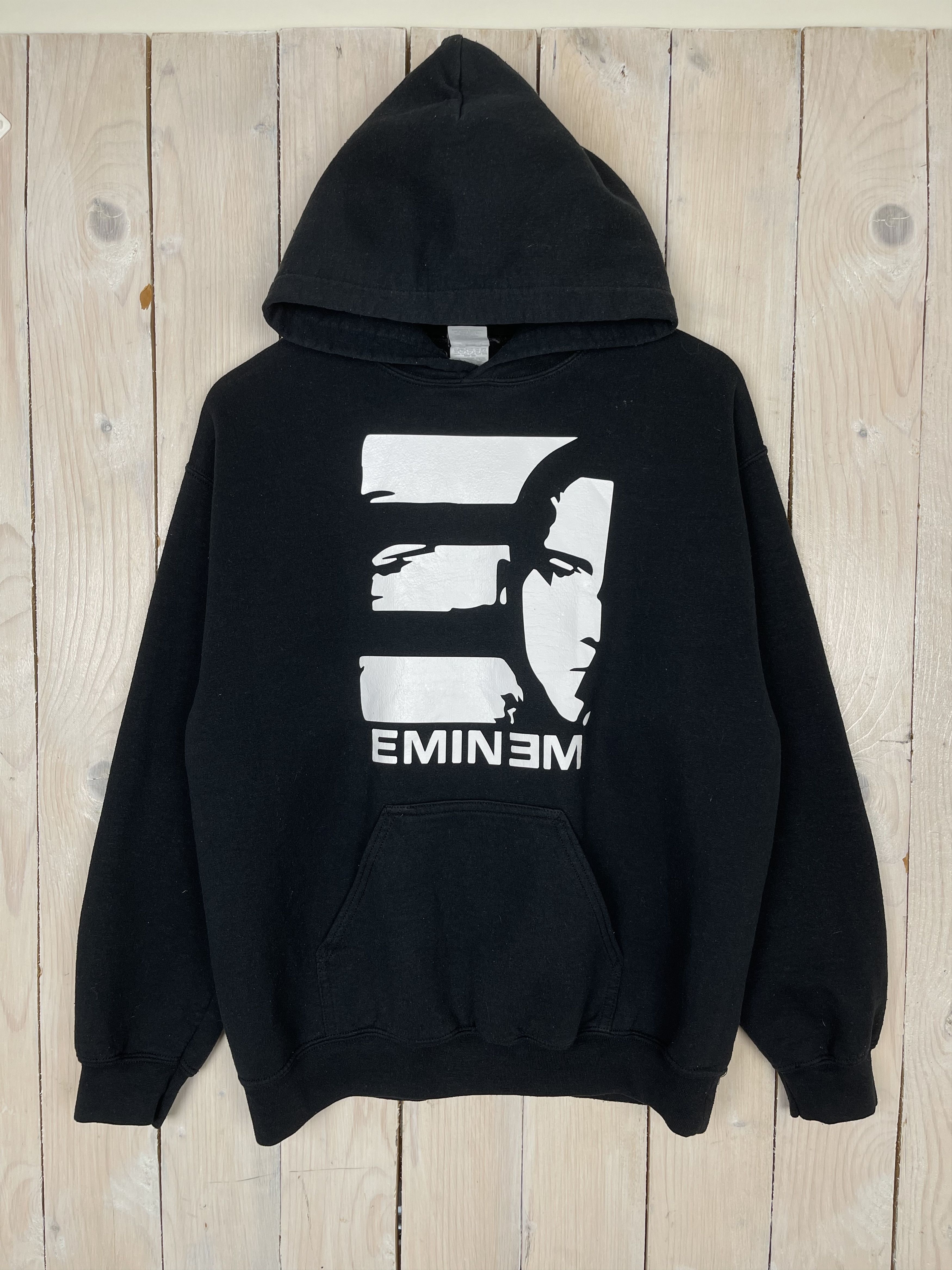 Vintage Eminem Rap Hip Hop Printed Hoodie Streetwear Black Size M T-Shirts, Sweatshirt | FlexRushtees.com