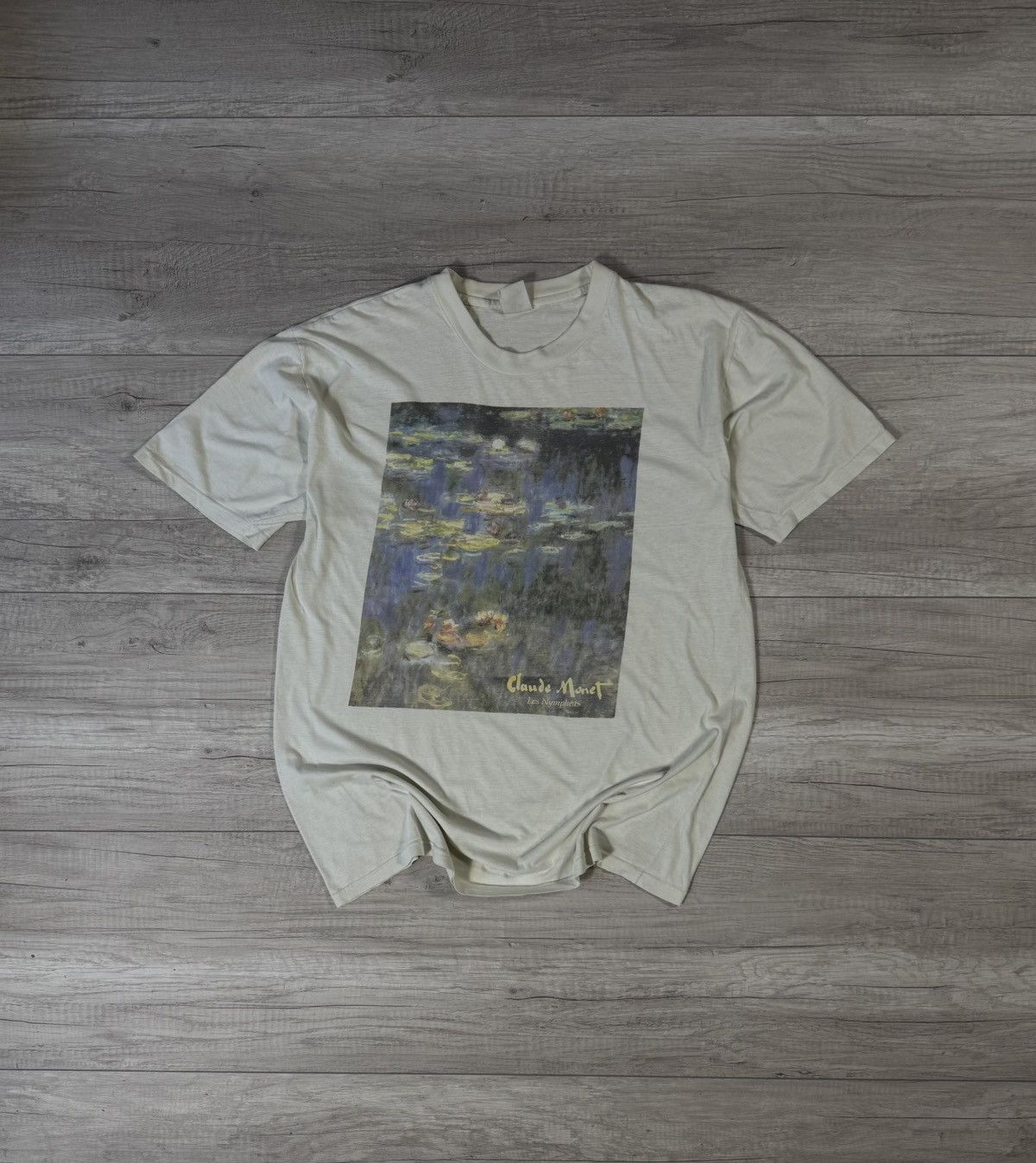 Vintage Claude Monet Les Nympheas Vintage Art Tee Size L Hoodie, Sweatshirt | FlexRushtees.com