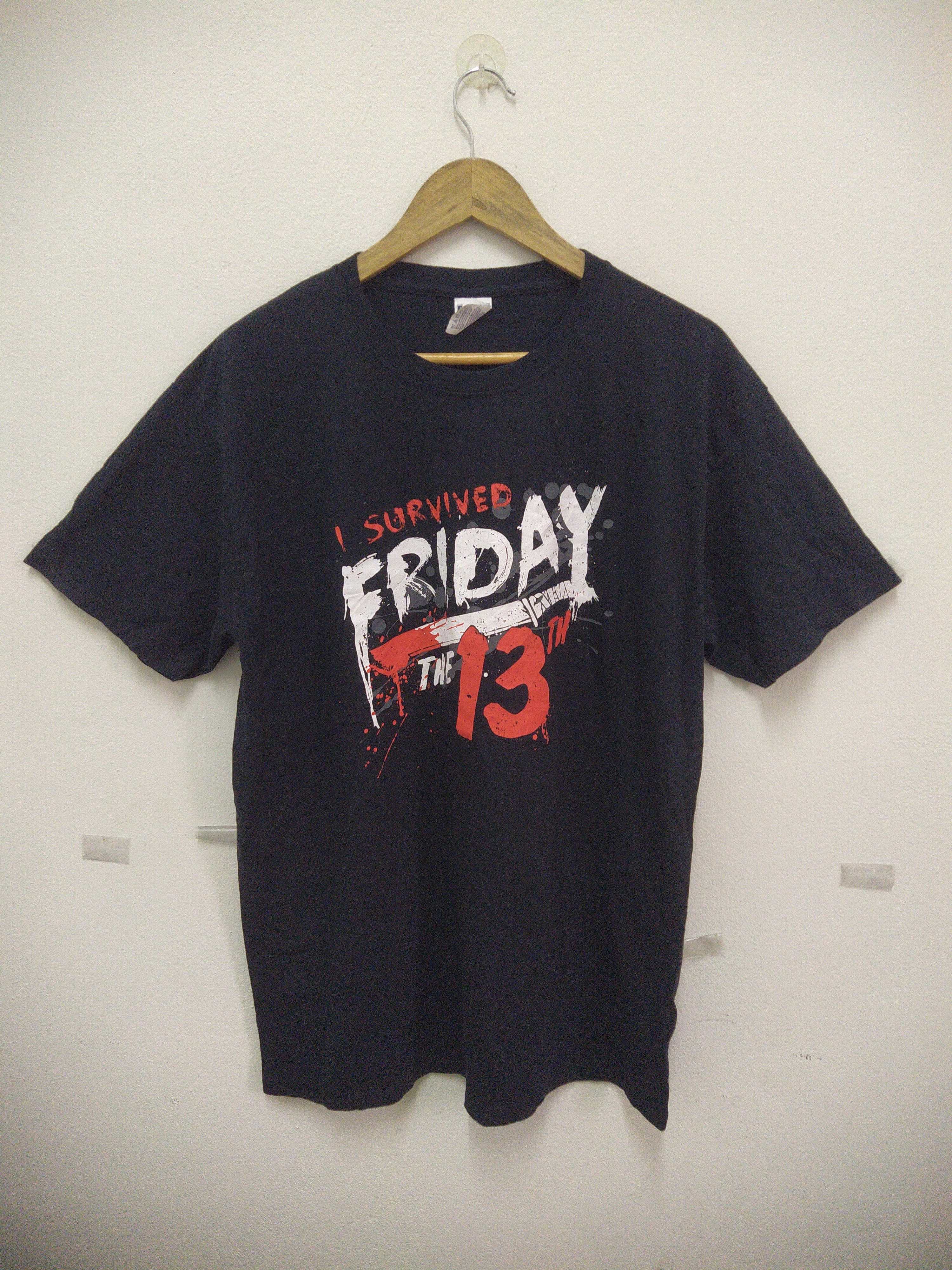 Expert Horror I Survived Friday The 13th Horror Graphic T Shirt Black