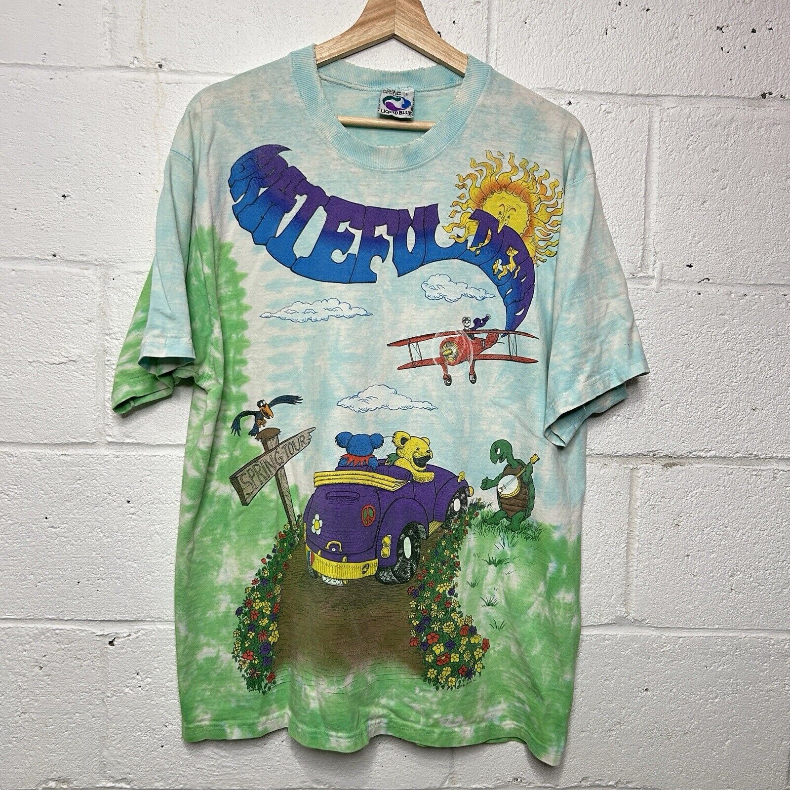 Blue Vintage Liquid Blue Grateful Dead 1992 Spring Tour Tee Hoodie, Sweatshirt | FlexRushtees.com