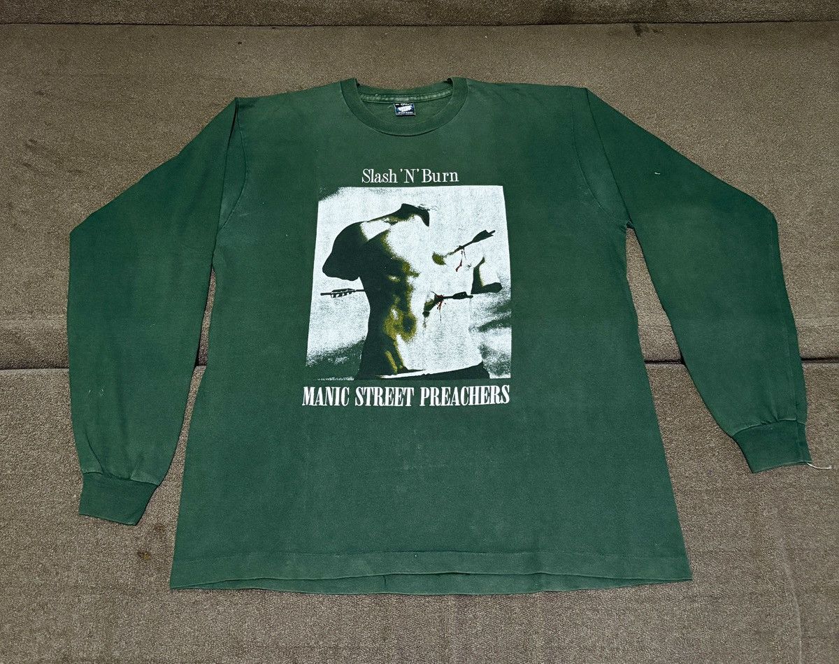 Band Tees Vintage Manic Street Preachers Slash N Burn Oasis Hoodie, Sweatshirt | FlexRushtees.com