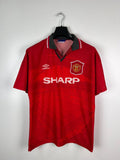 Manchester United Umbro 1994 96 Home Jersey Size L T-Shirts, Hoodie, Sweatshirt | FlexRushtees.com
