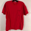 Vintage Hanes Beefy T Vintage 90s Made In Usa Blank Red Pocket Tee