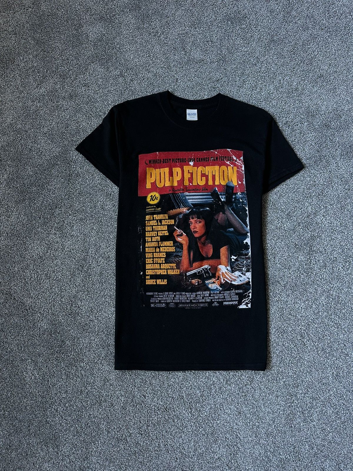 Gildan Pulp Fiction T Shirt 1994 Quentin Tarantino Movie Poster Tee Hoodie, Sweatshirt | FlexRushtees.com