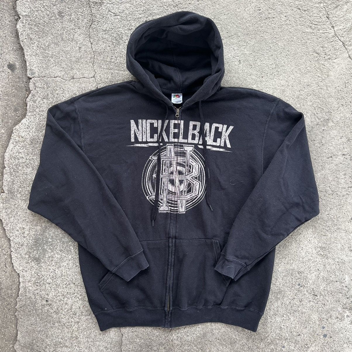 Band Tees X Vintage Vtg Y2k Nickelback Silver Side Up Double Sided Zip Hoodie