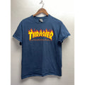 Thrasher Magazine Shirt Blue Flames Logo Graphic Tee Medium Hoodie, Sweatshirt | FlexRushtees.com