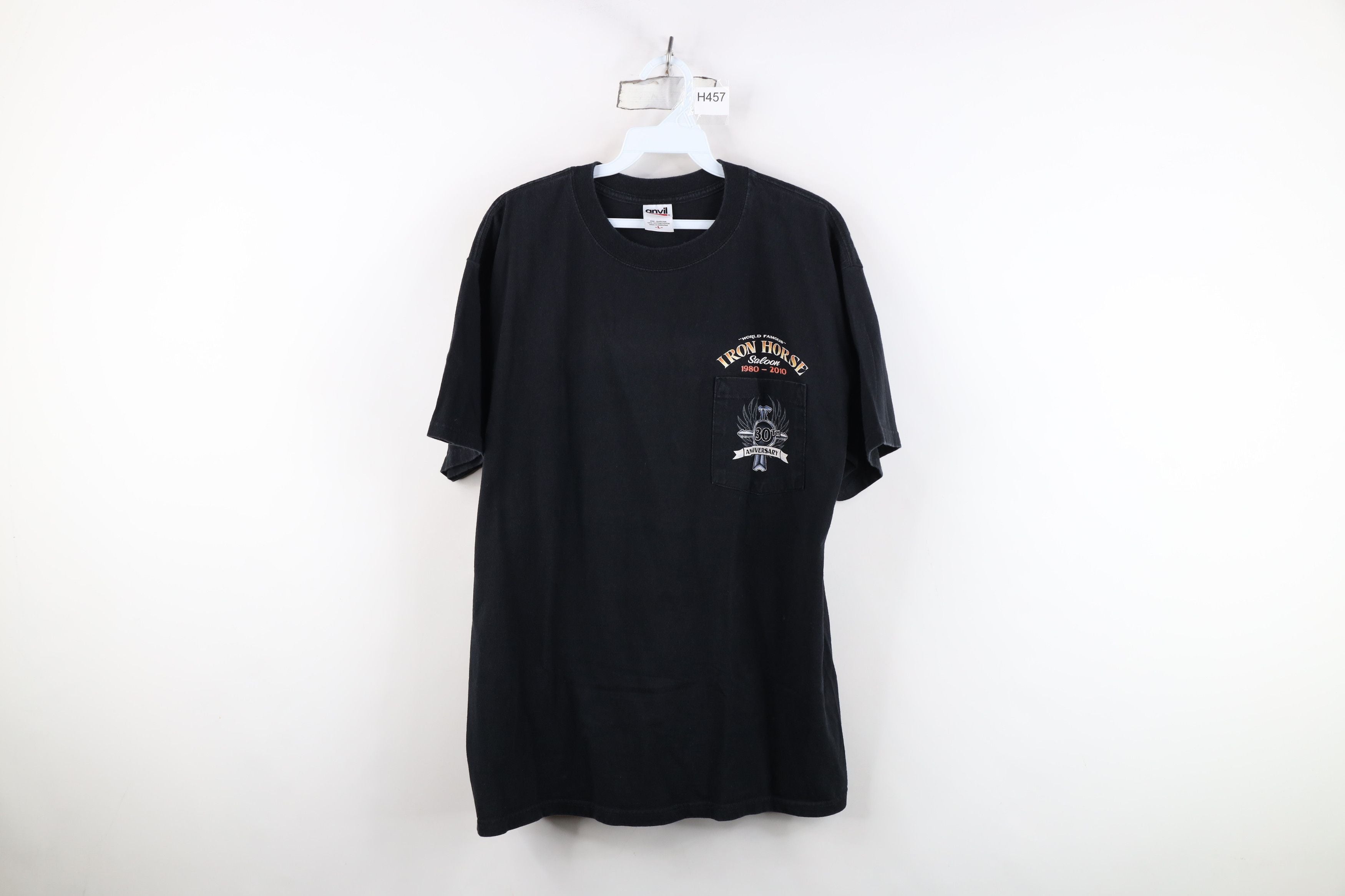 Vintage Y2k Iron Horse Saloon Tribal Sword T Shirt Black