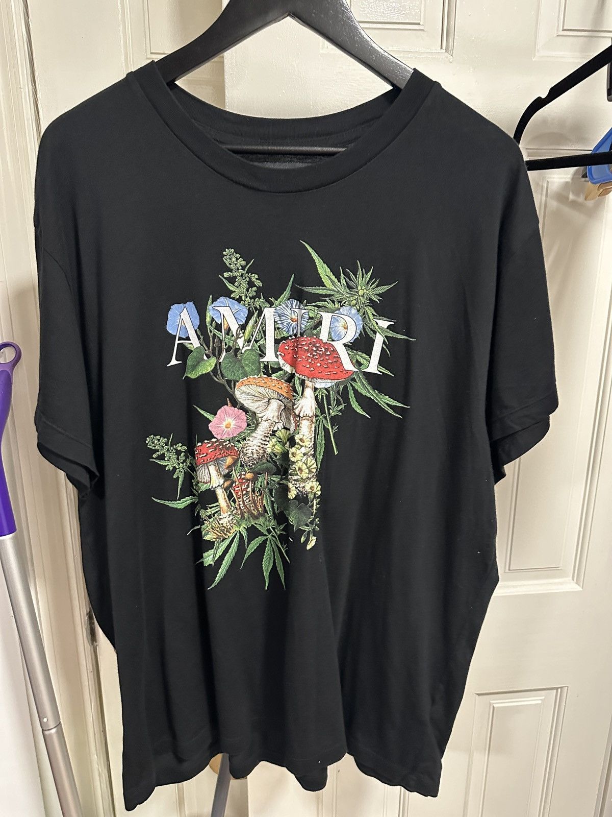 Amiri Psychedelic Mushroom Tee Black Xl Used
