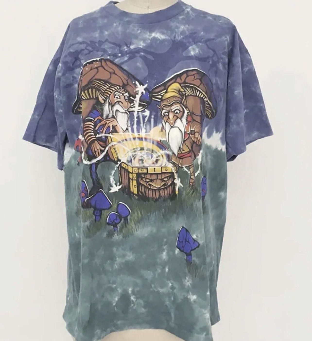 Liquid Blue 90s Vintage Liquid Blue Magic Mushroom Wizard Shirt