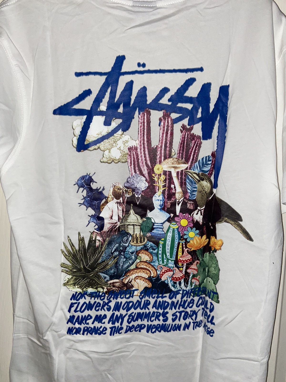 Rare Stussy Psychedelic White Tee Shirt Size Medium
