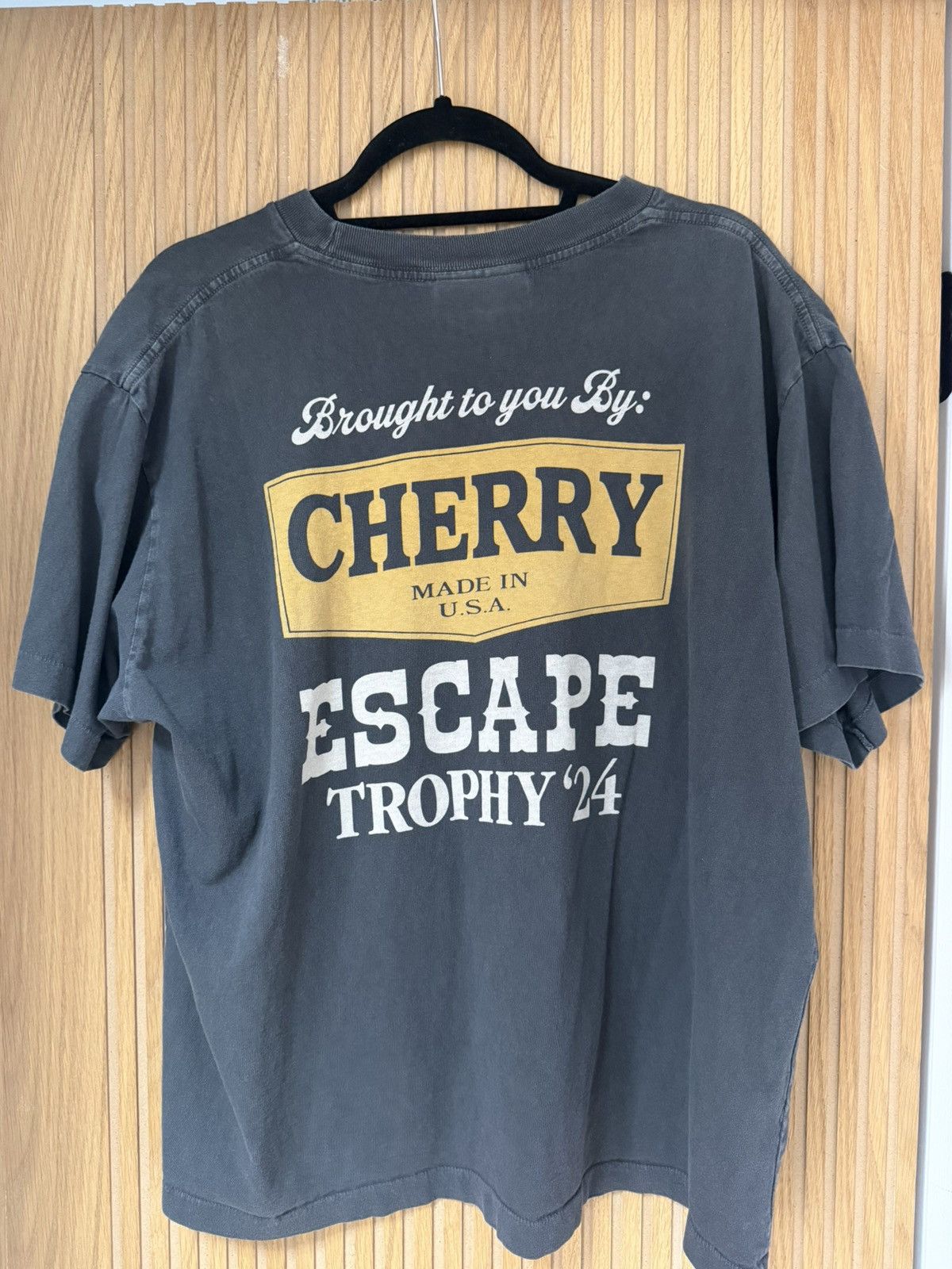 La Cherry La Escape Boxy Tee Ash Hoodie, Sweatshirt | FlexRushtees.com