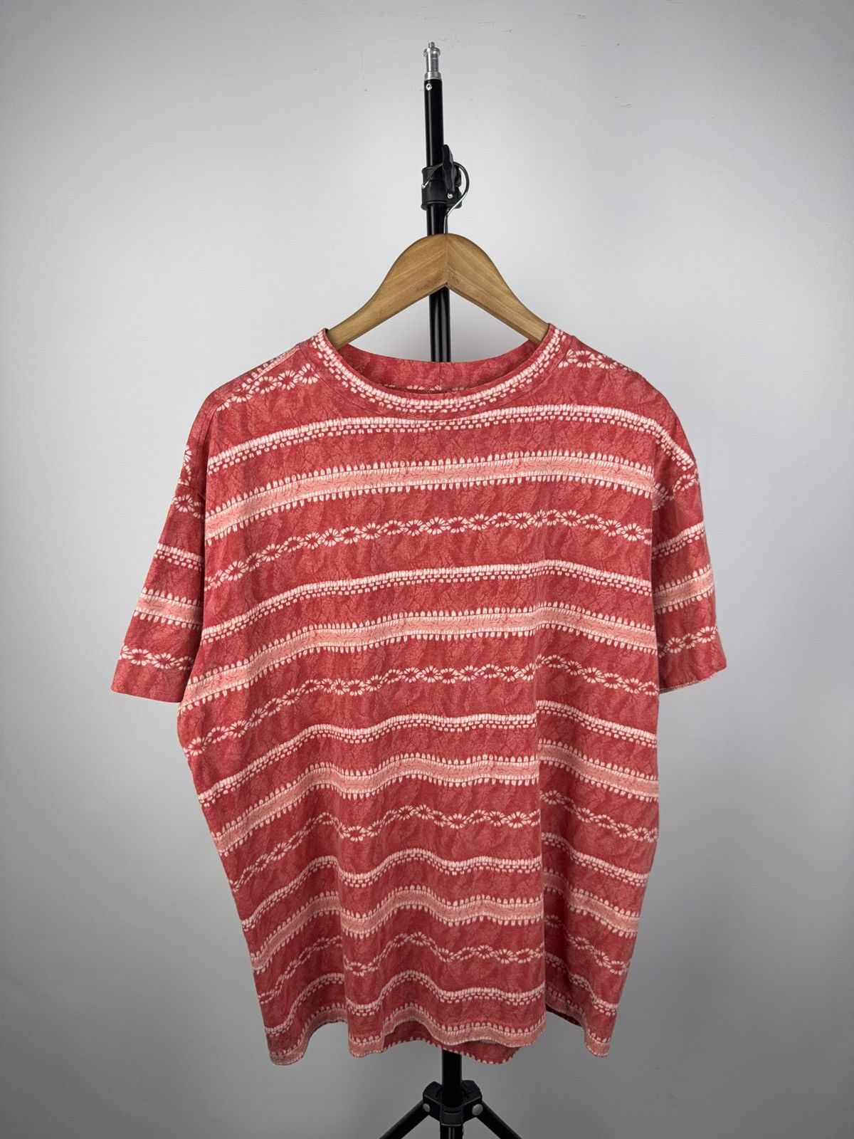 United Colors Of Benetton Vintage 90s Retro Usa Style Aztec Pattern Tee Shirt