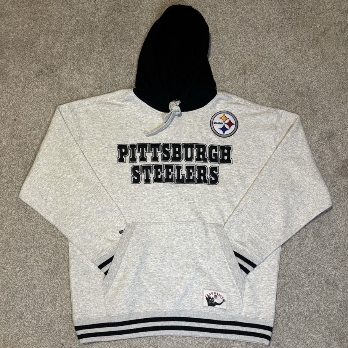 Ness Mitchell Ness Steelers Off Season Hoodie Medium