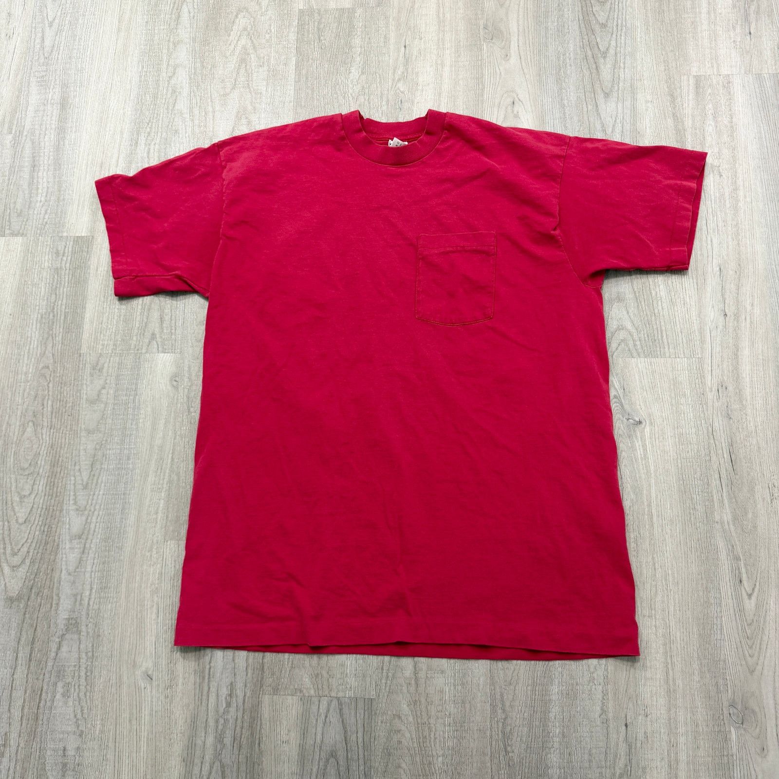 Vintage Fruit Of The Loom Pocket Shirt Men S 2xl Red 90s
