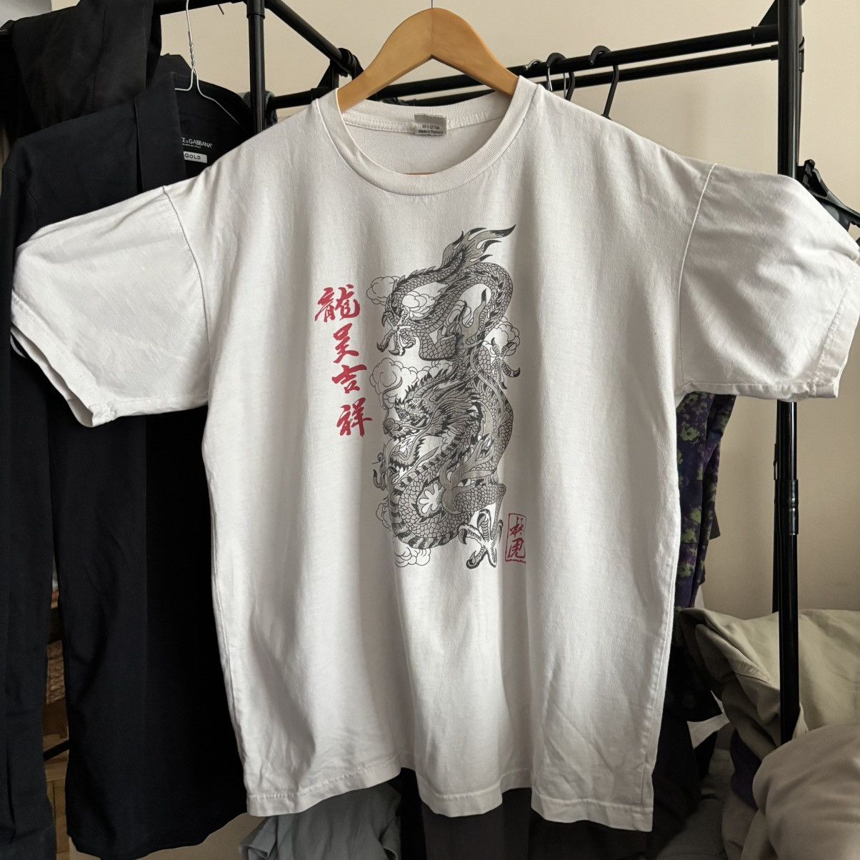 Vintage Y2k Punk Tribal Dragon T Shirt