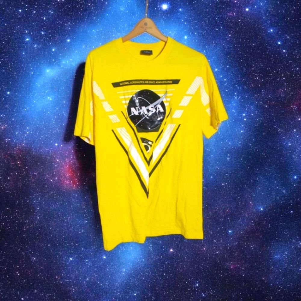 Nasa Plastic Planet Xl Yellow Men S T Shirt