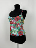 Y2k Vintage Oasis Hawaiian Floral Halter Cami Mesh Top T-Shirts, Hoodie, Sweatshirt | AU16VibeMintTees.com