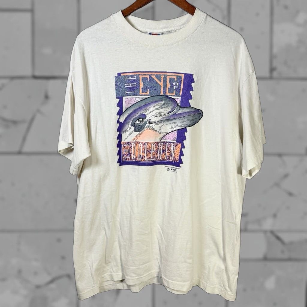 Vintage 100 Cotton The Dolphin Madd Graphic Tee Mens Size Xxl White T Shirt 2000s Mens