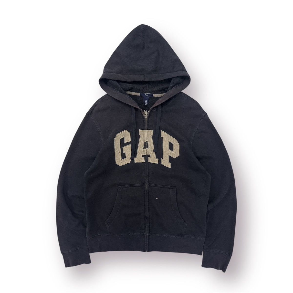 Distressed Gap Streetwear Hoodie Sunfaded Blue Xs T-Shirts, Sweatshirt | FlexRushtees.com