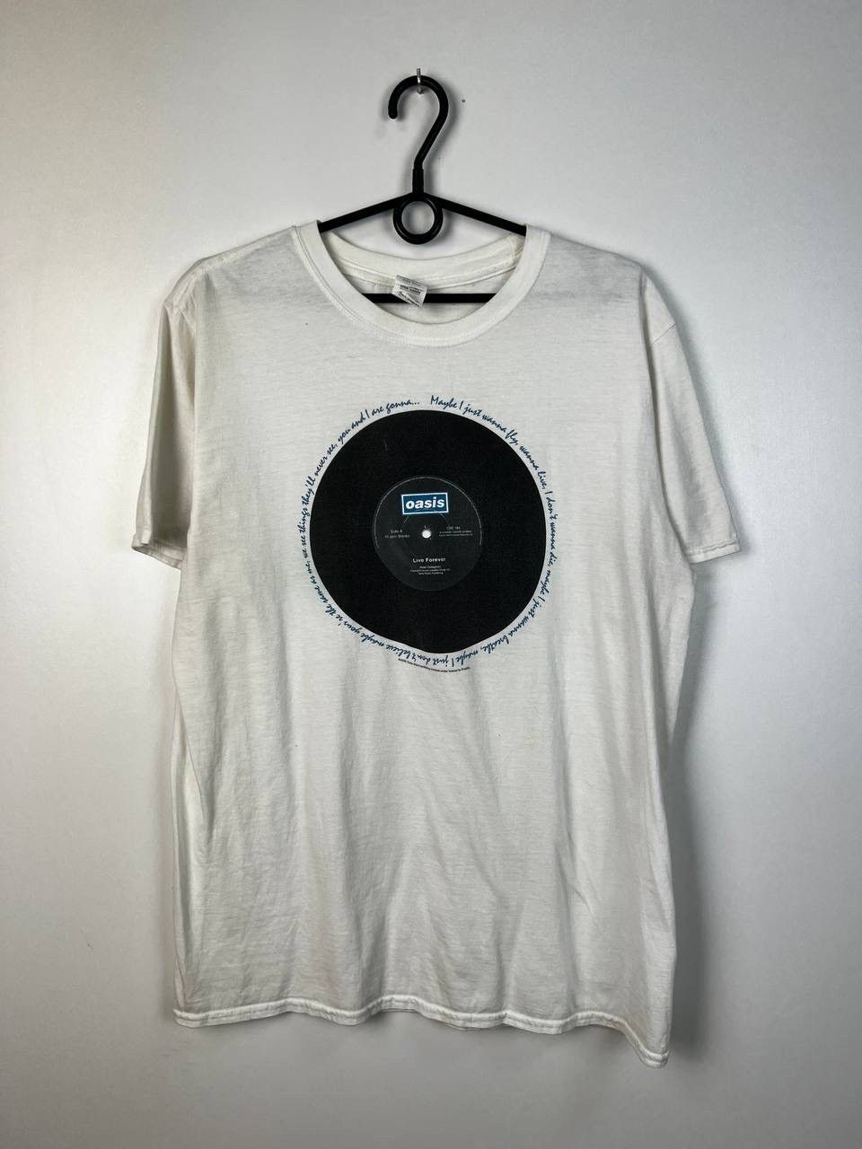 Band Tees Oasis Live Forever Single Band T Shirts Size L Hoodie, Sweatshirt | AU16VibeMintTees.com