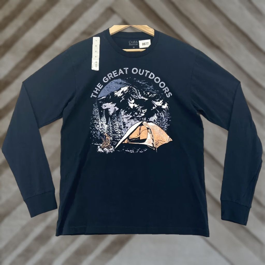 Barrow Mens Croft Barrow T Shirt Long Sleeve Medium Camping Outdoors Dark Blue