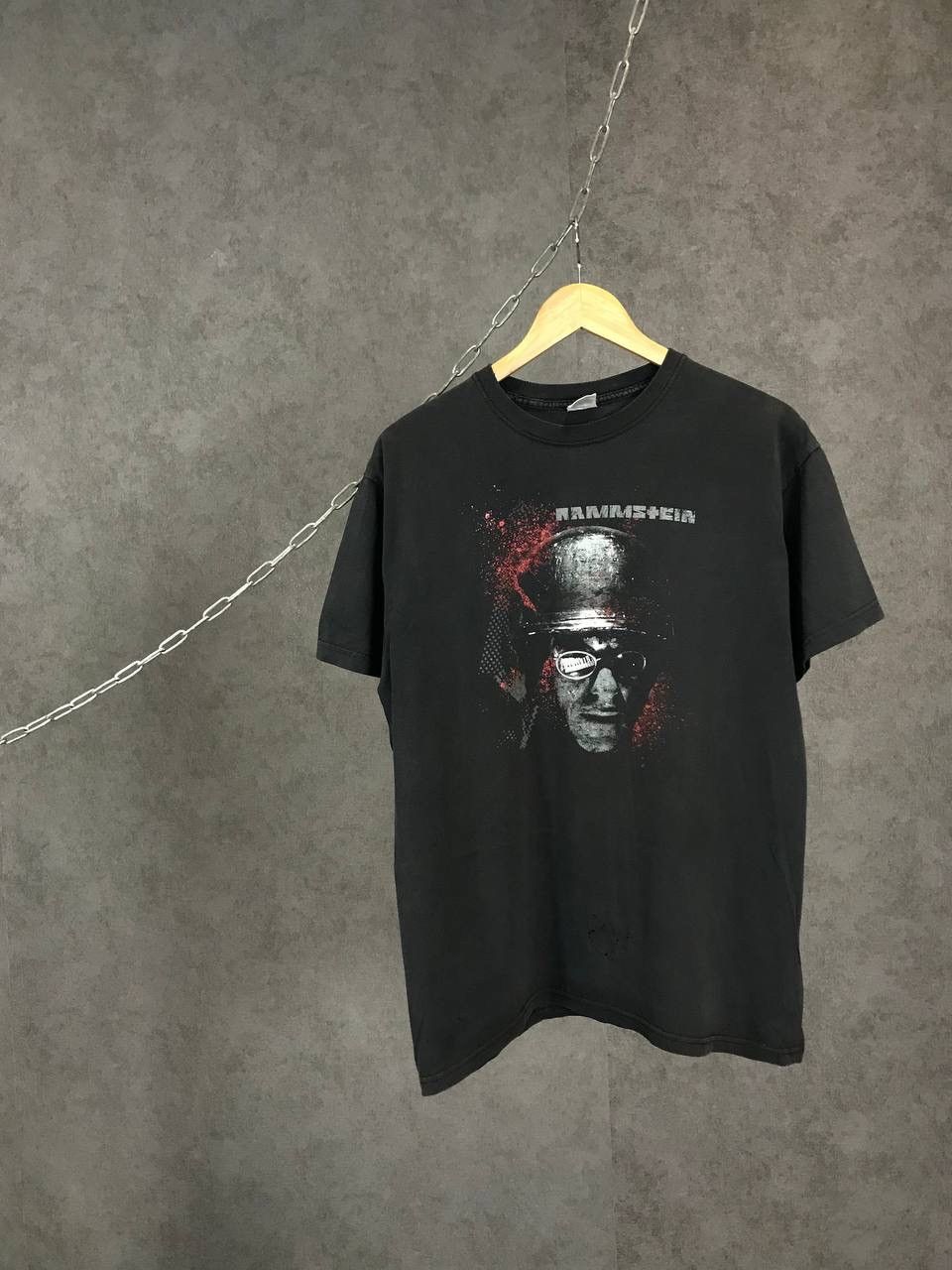 Rammstein Vintage Rock Band Overprinted Distressed Tee Hoodie, Sweatshirt | FlexRushtees.com