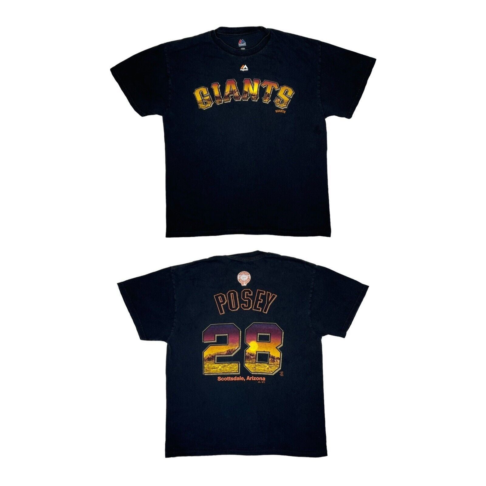 Majestic Vintage San Francisco Giants T Shirt Posey Spring Training S Hoodie, Sweatshirt | FlexRushtees.com