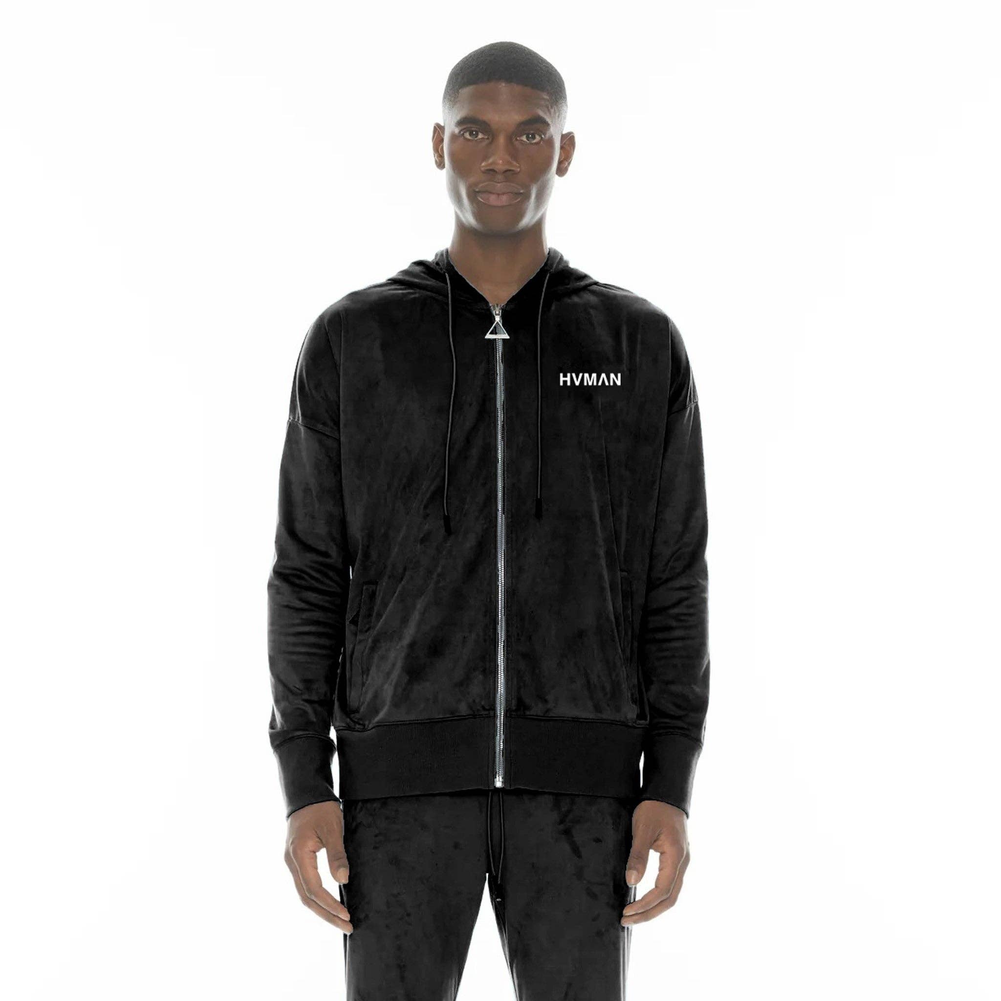 Microfiber Hoodie in Black