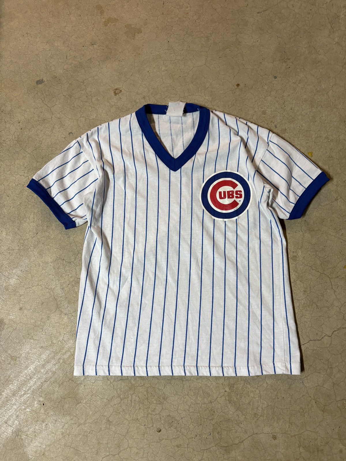 Majestic Vtg 90s Youth Majestic Chicago Cubs Pinstripe Jersey Large