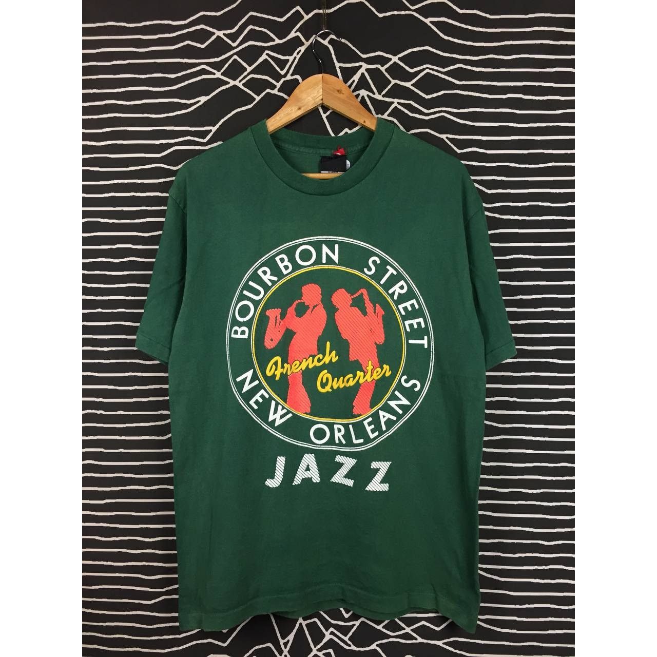 Vintage Vtg 90s Bourbon Street New Orleans Jazz French Quarter Tee Hoodie, Sweatshirt | FlexRushtees.com