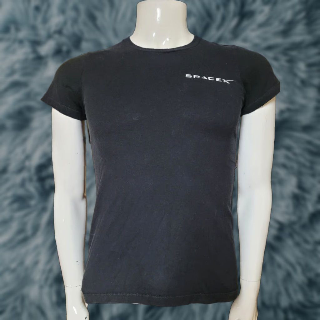 Nasa Womens Spacex T Shirt Small Black Crew Neck Short Sleeve Space Usa Nasa Nice Outer Space Travel