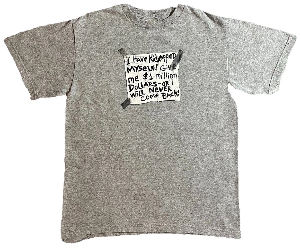 Vintage 90s 2000s Humor T Shirt Gray Size Large Comedy Funny