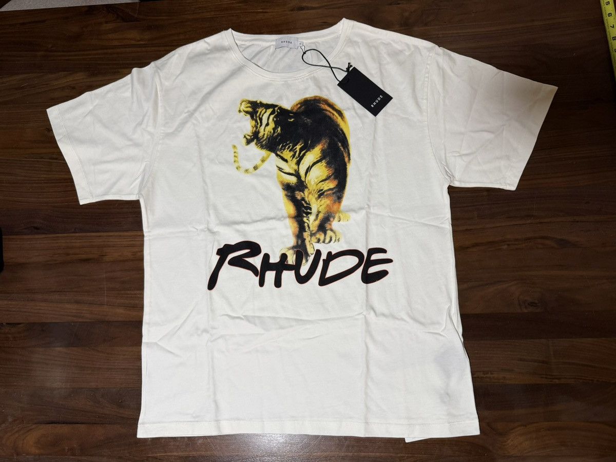 Rhude Tiger Tee Vintage White Size Xl T Shirt Jersey Graphic Hoodie, Sweatshirt | FlexRushtees.com