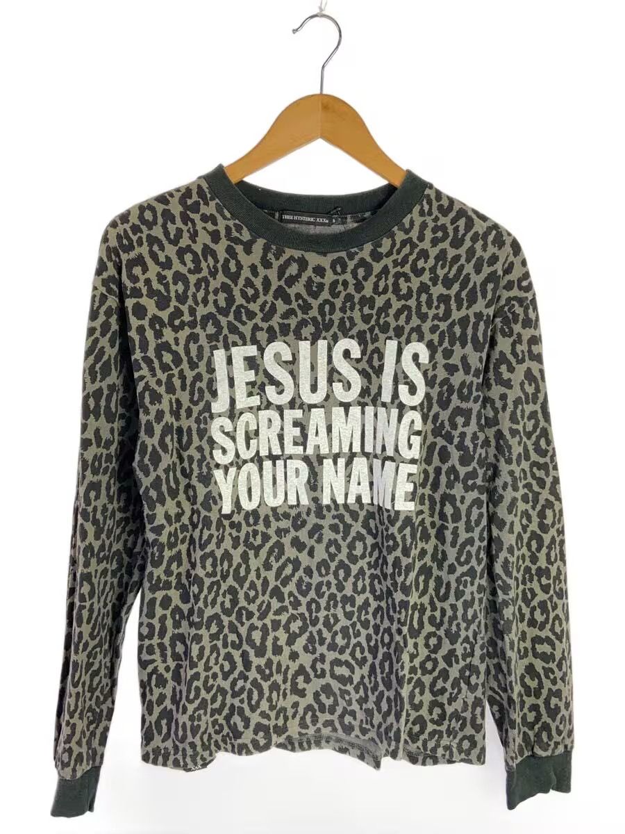 Hysteric Glamour Jesus Is Screaming Your Name Leopard Long Sleeve Tee