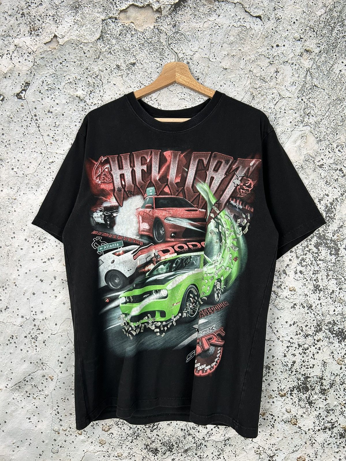 Other Vintage Dodge Hellcat Srt Racing Graphic Tee Aop Rare Hype Hoodie, Sweatshirt | FlexRushtees.com