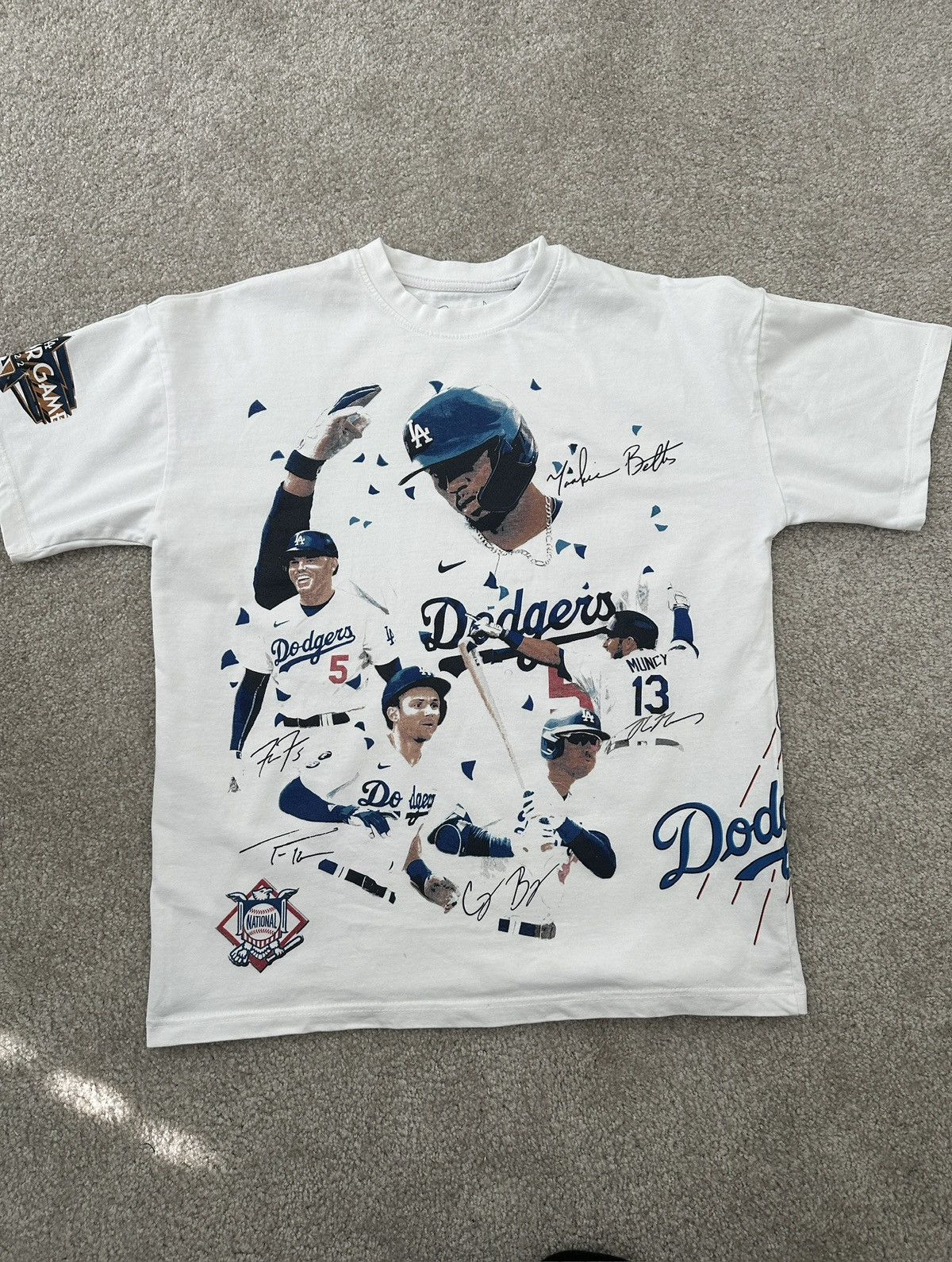Other Vintage Style Aop Dodgers Baseball Graphic Tee