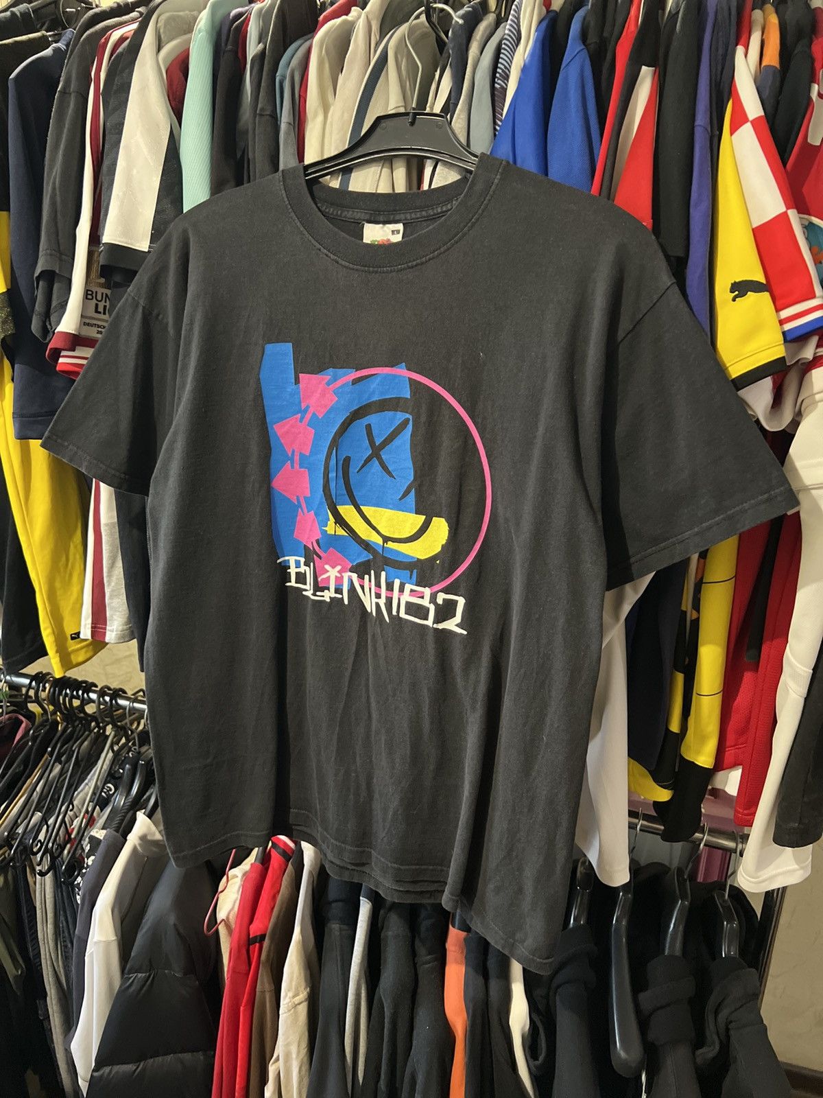 2010 Vintage Blink 182 Smile Logo Band Aop Y2k Rock T Shirt Hoodie, Sweatshirt | FlexRushtees.com