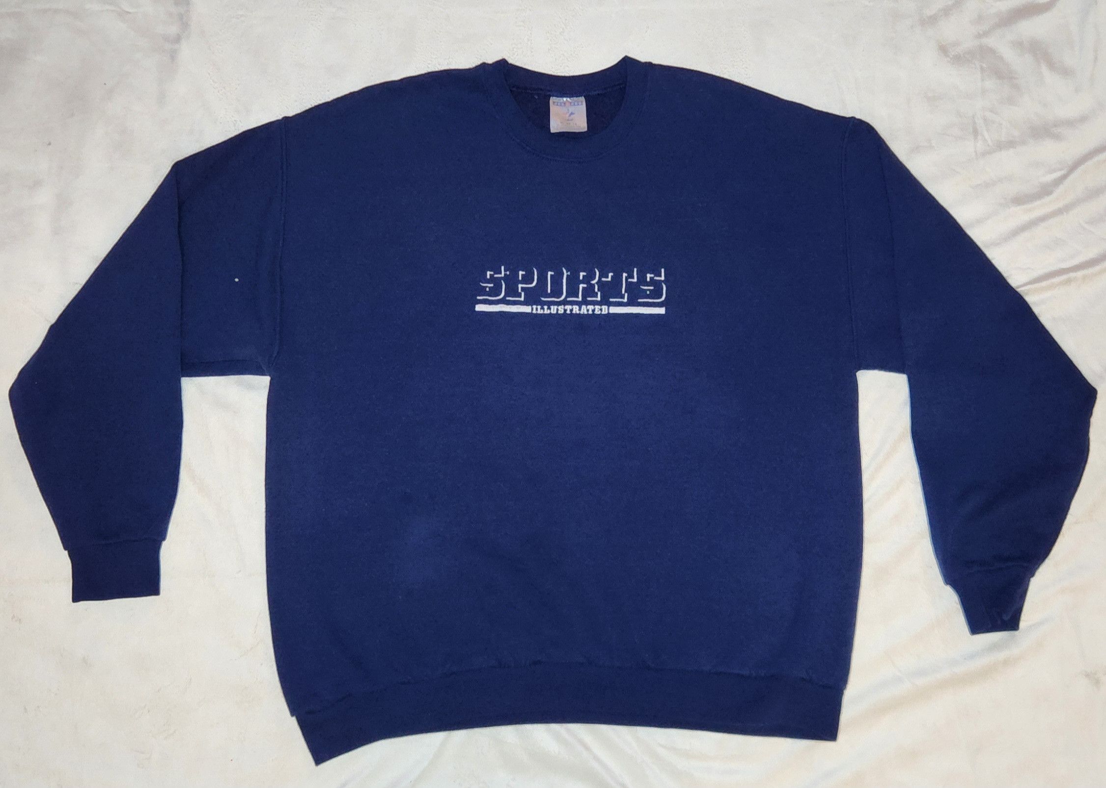 Vintage Jerzees Sports Illustrated Sweatshirt Blue Xl