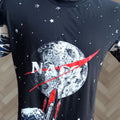 Nasa Men S Medium T Shirt Graphic Space Shuttle Aop Moon Black